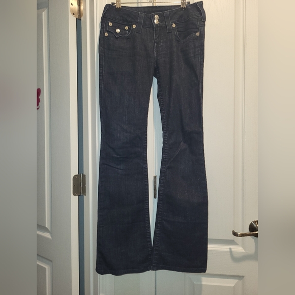 True Religion Boot Cut Dark Wash Jeans - 26 - Picture 3 of 5